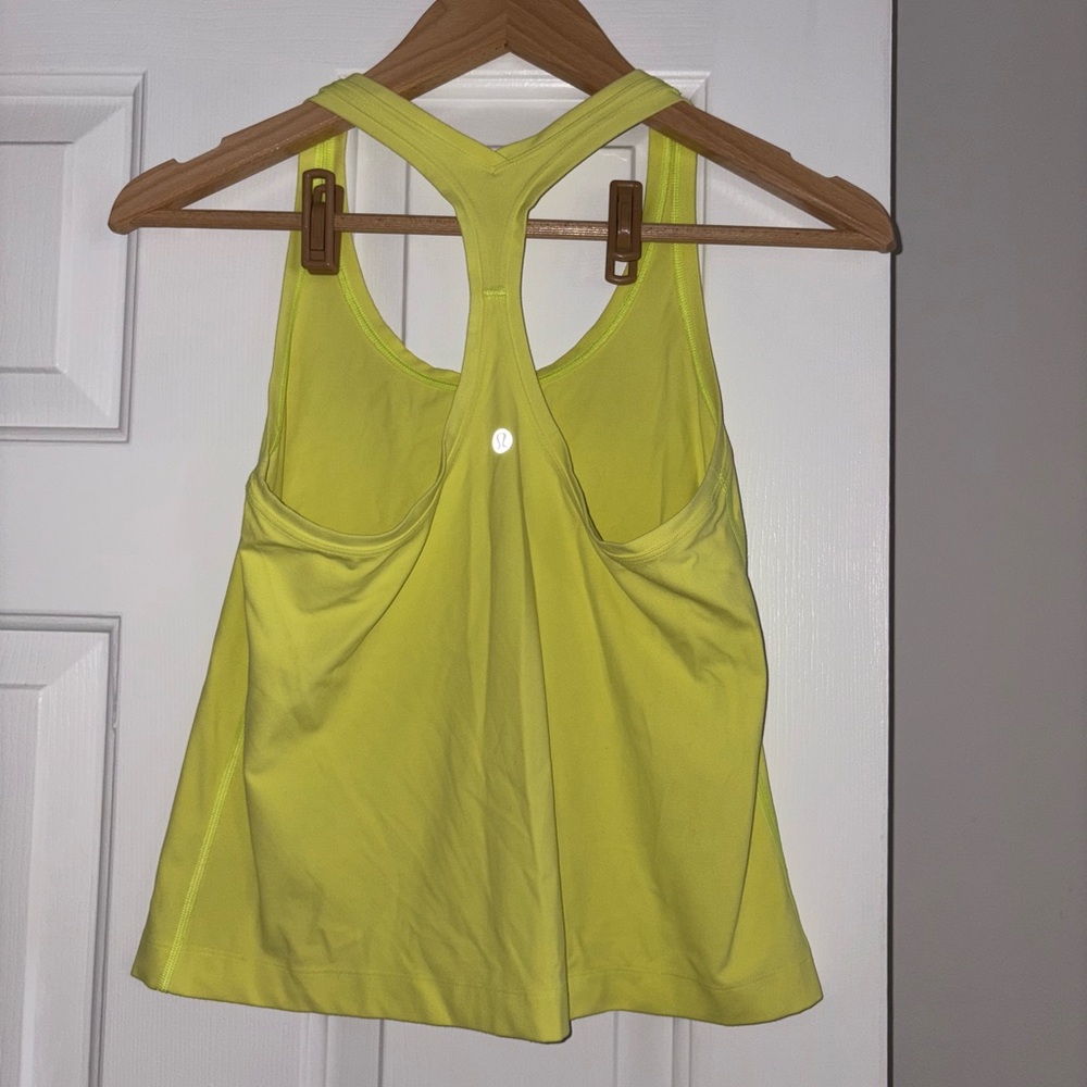 Lululemon Athletica Yellow Crop Top